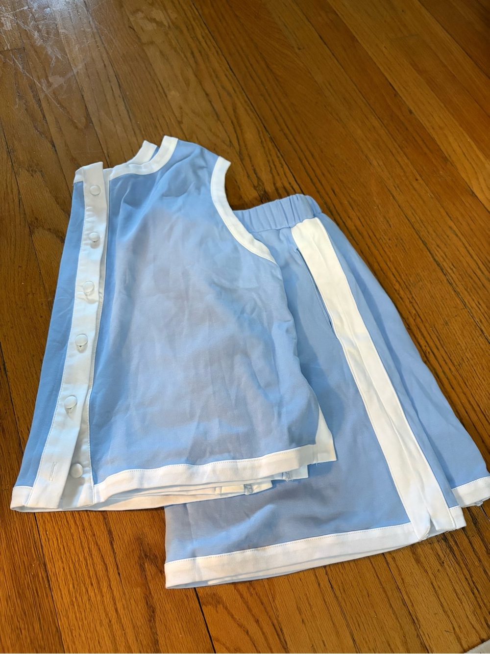 NWOT-Light Blue and White Two-Piece Set